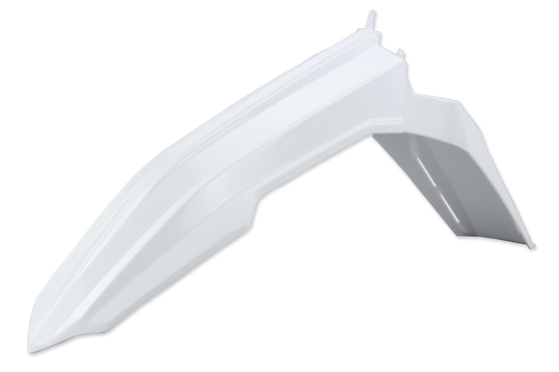 Polisport White Front Fender for 18-25 Suzuki RMZ250, RMZ450