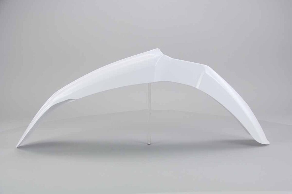 UFO White Front Fender replacement plastics for 02-25 Yamaha WRF, YZ125, YZ250, YZ250F, YZ450F dirt bikes 360 view