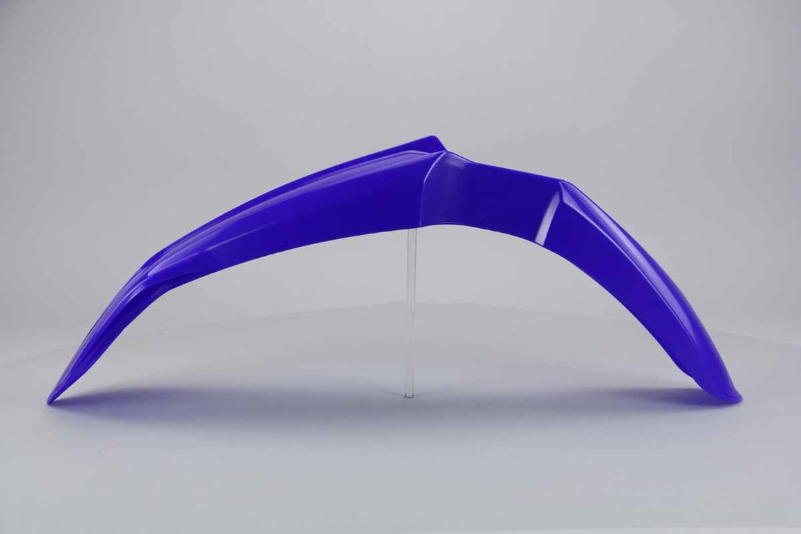 UFO Blue Front Fender replacement plastics for 02-25 Yamaha WRF, YZ125, YZ250, YZ250F, YZ450F dirt bikes 360 view