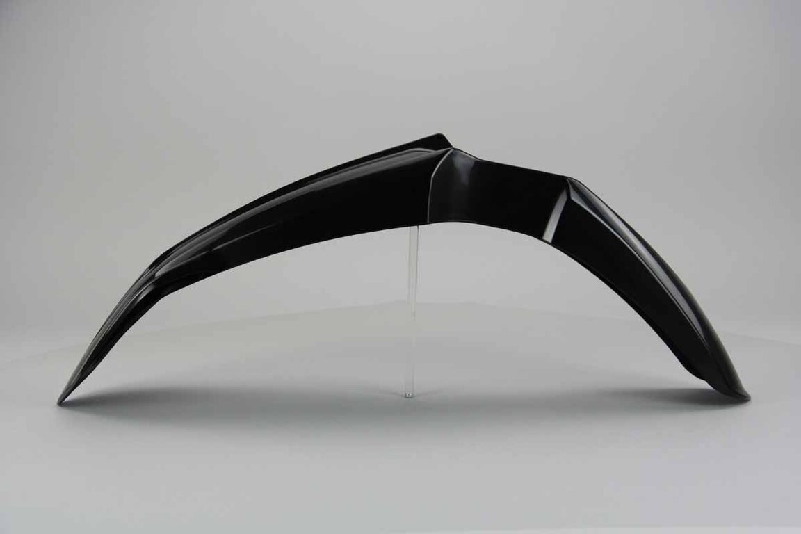 Polisport Black Front Fender replacement plastics for 02-25 Yamaha WRF, YZ125, YZ250, YZ250F, YZ450F dirt bikes 360 view