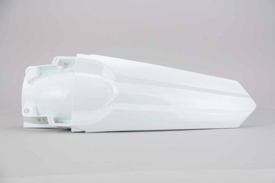 UFO White Rear Fender replacement plastics for 17-22 Honda CRF250, CRF450 dirt bikes 360 view