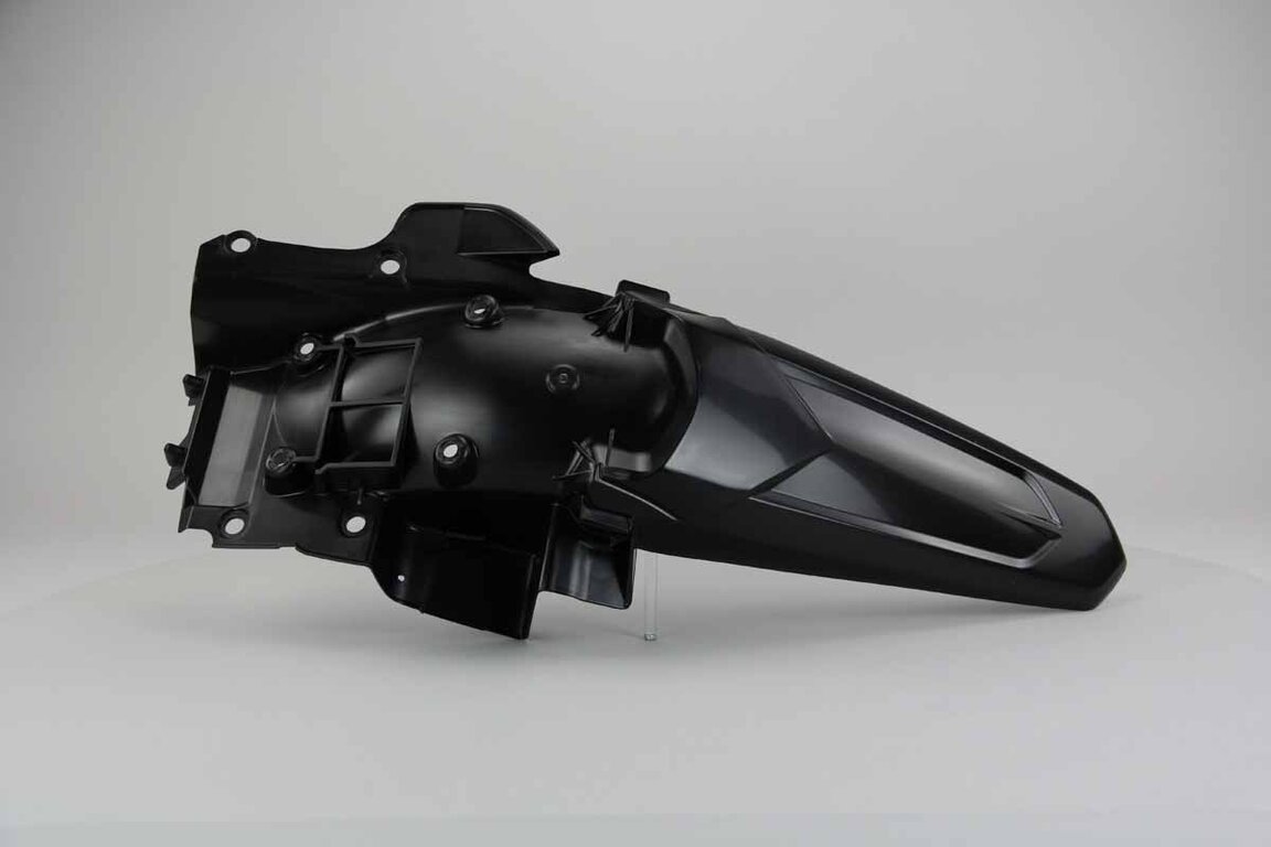 Polisport Black Rear Fender replacement plastics for 18-24 Yamaha YZ250F, YZ450F dirt bikes 360 view