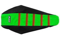 DeCal Works Black / Green / Red Gripper Ribbed Seat Covers for 12-16 Kawasaki KX250F, KX450F