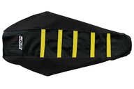 DeCal Works Black / Black / Yellow Gripper Ribbed Seat Covers for 13-17 Honda CRF250, CRF450