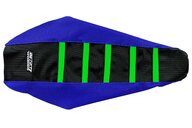 DeCal Works Blue / Black / Green Gripper Ribbed Seat Covers for 14-19 Yamaha WRF, YZ250F, YZ450F