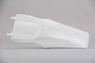 Polisport Ceramic White Rear Fender replacement plastics for 18-23 Husqvarna FC, FE, FS, FX, TC, TE, TX dirt bikes 360 view