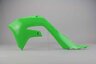 Left Side Polisport Green Radiator Shroud Set replacement plastics for 19-24 Kawasaki KX250F, KX450F dirt bikes.