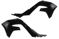 Polisport Black Radiator Shroud Set for 19-24 Kawasaki KX250F, KX450F