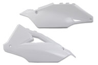 UFO Cream White Side Number Plates for 19-24 Kawasaki KX250F, KX450F