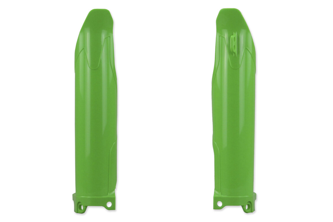 Polisport Green Lower Fork Guards for 09-25 Kawasaki KLX, KX250F, KX450F