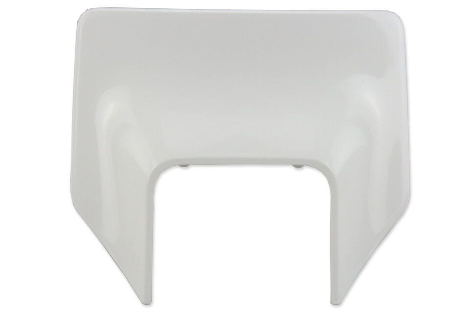 Polisport White Front Number Plate Headlight Mask replacement plastics for 17-19 Husqvarna FE, TE dirt bikes