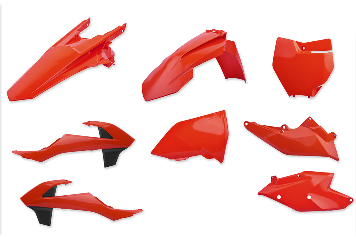 Polisport Flo Orange Plastic Kit for 15-18 KTM EXC, SX, SXF, XC, XCF