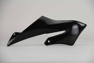 Right Side UFO Black Radiator Shroud Set replacement plastics for 18-25 Yamaha YZ65 dirt bikes.