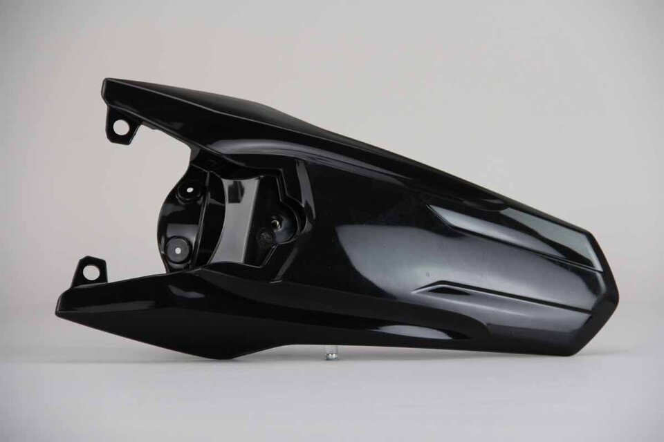 UFO Black Rear Fender replacement plastics for 18-24 Yamaha YZ65 dirt bikes 360 view