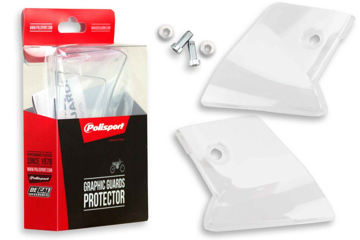 Polisport Clear Graphic Guards for 17-24 Honda CRF250, CRF450