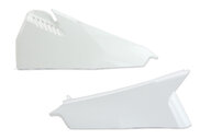 UFO White - Vented Side Upper Number Plates for 18-23 Husqvarna FC, FE, FS, FX, TC, TE, TX