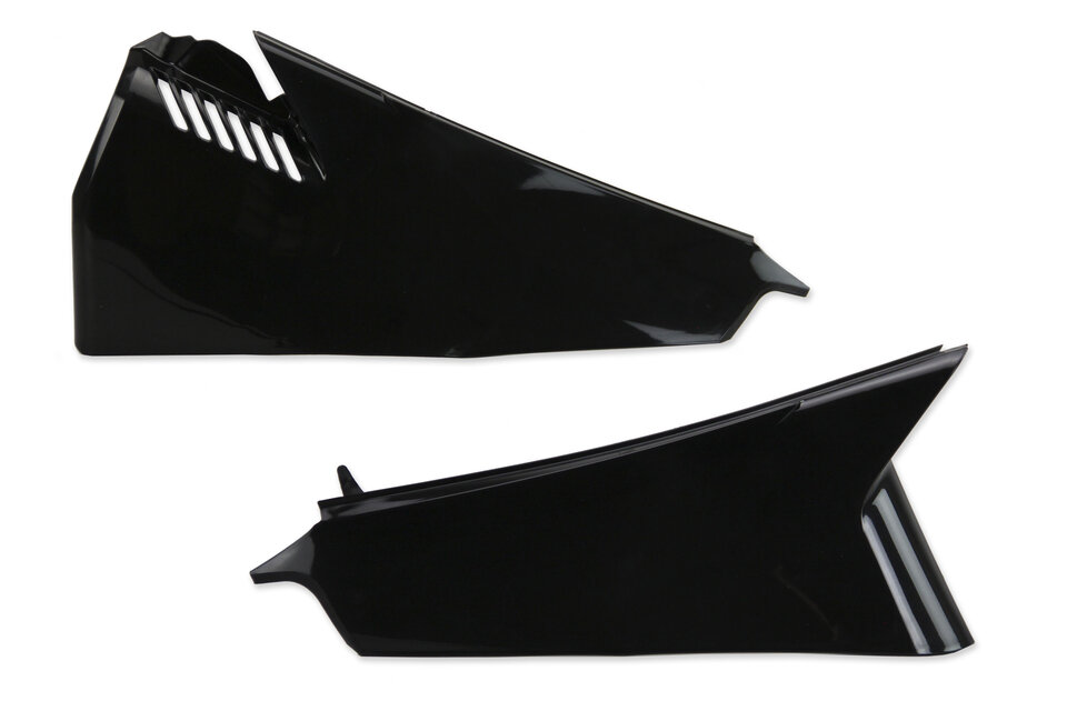 UFO Black - Vented Side Upper Number Plates for 18-23 Husqvarna FC, FE, FS, FX, TC, TE, TX