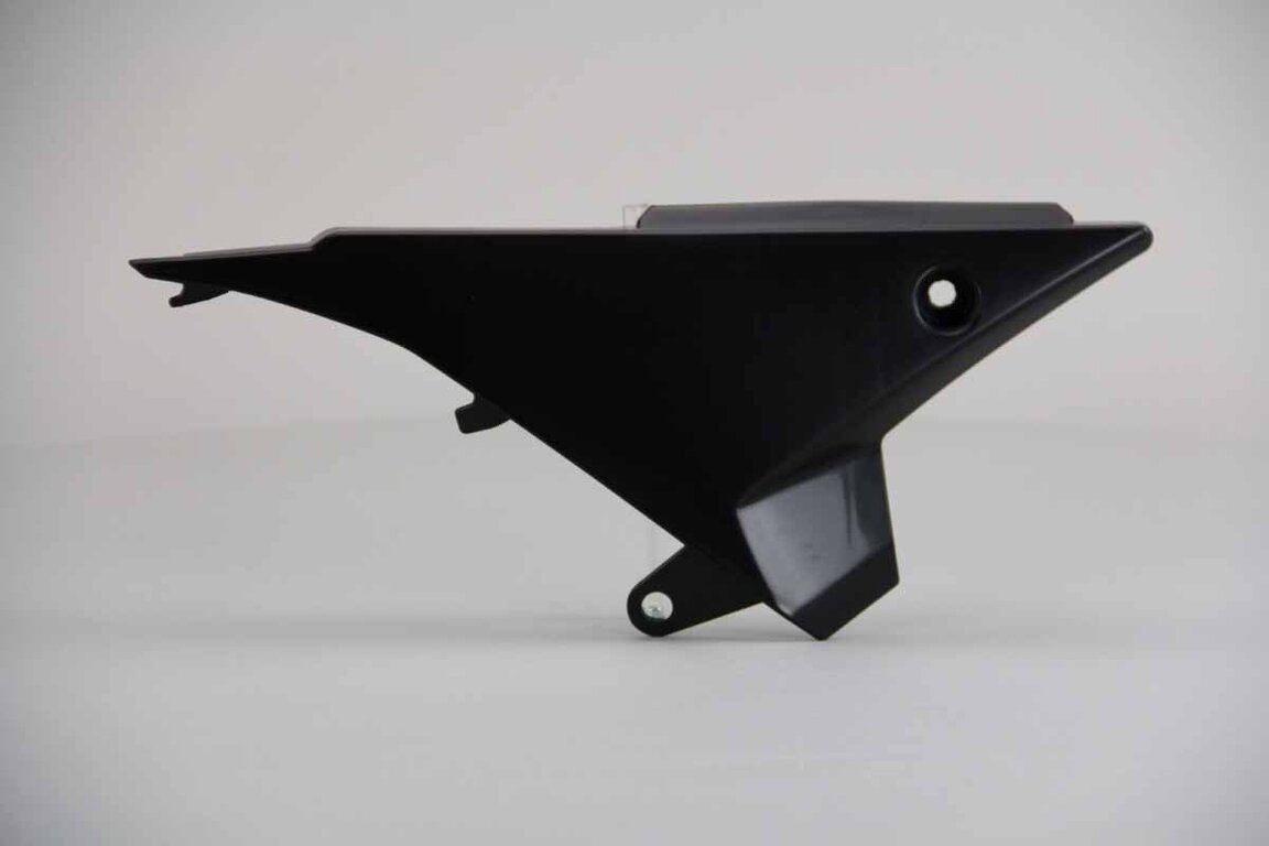 Right Side Polisport Black Airbox Covers replacement plastics for 13-19 Beta RR dirt bikes.