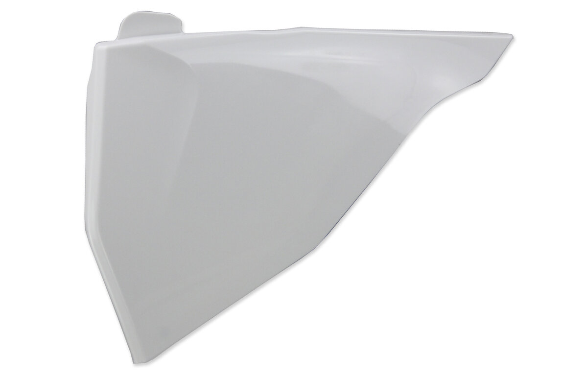 UFO Ceramic White Airbox Covers for 18-23 KTM EXC, EXCF, SMR, SX, SXF, XC, XCF, XCW