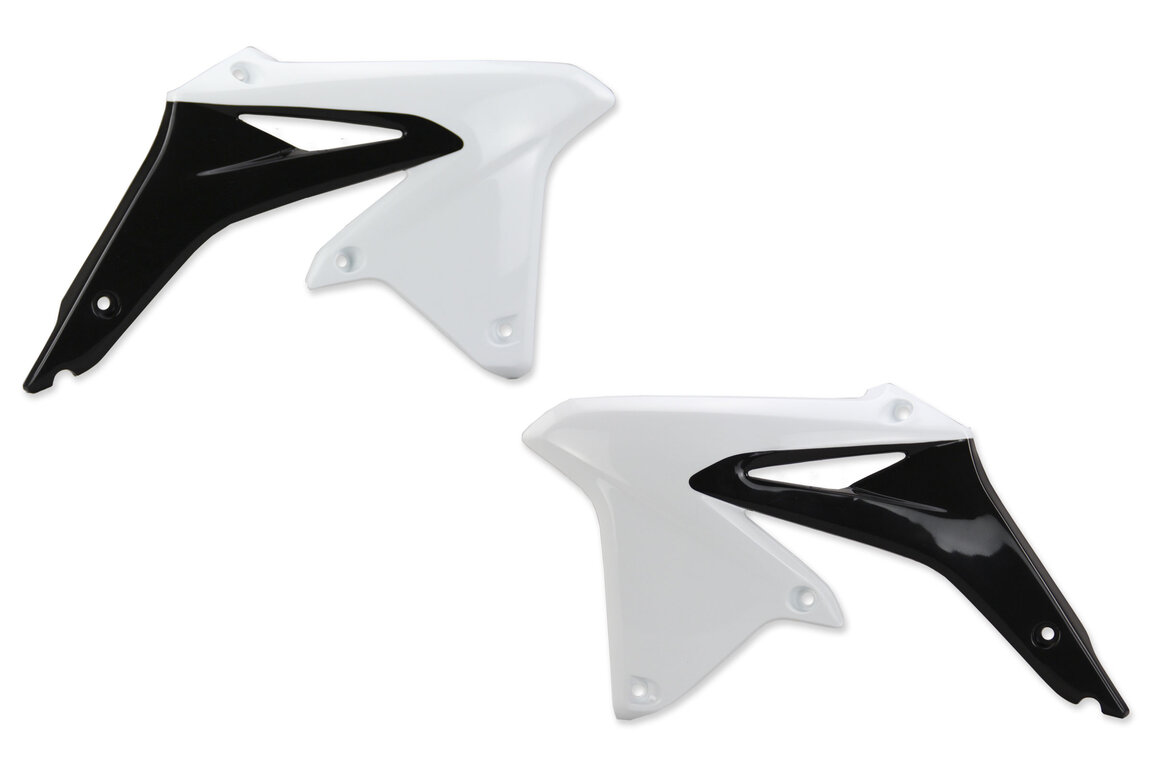 UFO White / Black Radiator Shroud Set for 08-17 Suzuki RMZ450