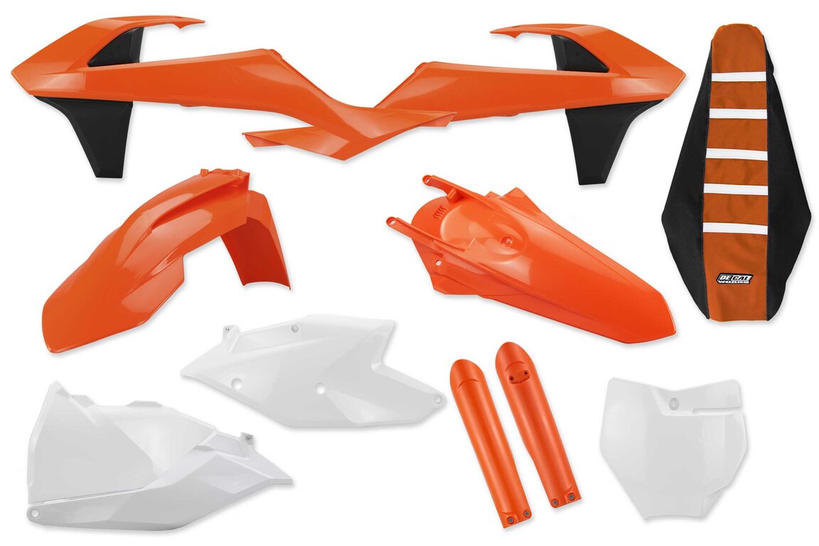 Mix & Match Plastic Kit With Lower Forks & Seat Cover for 15-18 KTM SX, SXF, XC, XCF