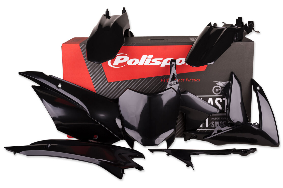 Polisport Black Plastic Kit for 13-18 Honda CRF110