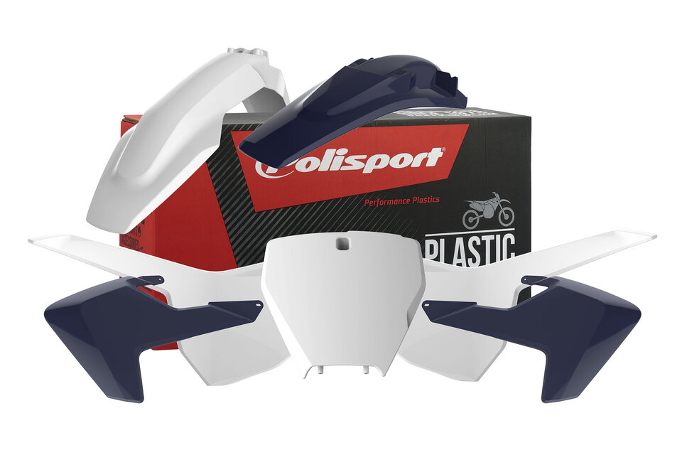 Polisport White / Blue Plastic Kit for 16-18 Husqvarna FC, TC