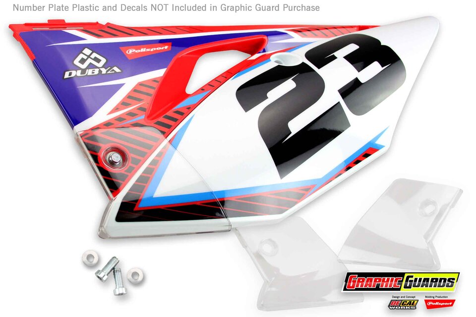 Polisport Clear Graphic Guards for 17-24 Honda CRF250, CRF450