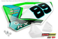 Polisport Clear Graphic Guards for 19-24 Kawasaki KX250F, KX450F