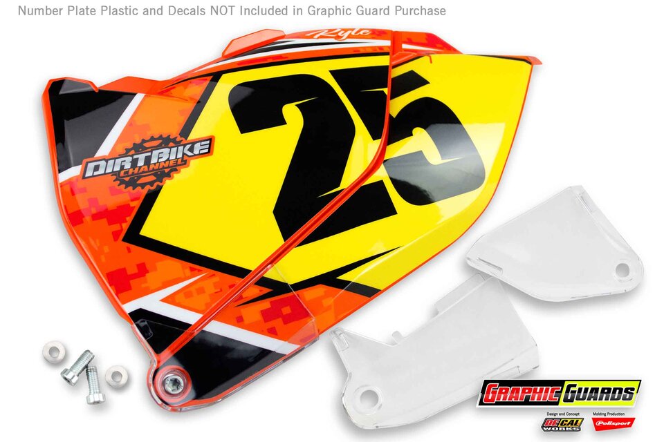 Polisport Clear Graphic Guards for 15-19 KTM EXCF, EXC, SX, SXF, XC, XCF, XCW