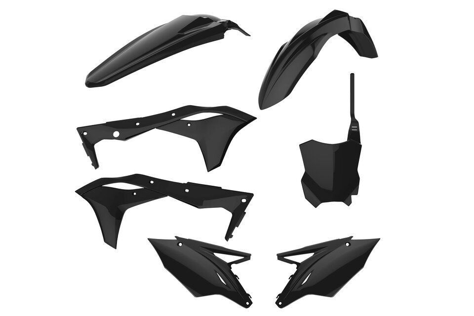 Polisport Black Plastic Kit for 17-20 Kawasaki KX250F