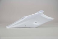 Right Side UFO Ceramic White Side Number Plates replacement plastics for 18-23 KTM EXC, EXCF, SMR, SX, SXF, XC, XCF, XCW dirt bikes.