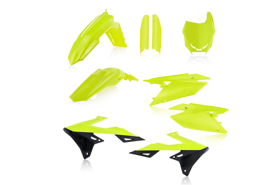 Acerbis Flo Yellow Plastic Kit for 18-25 Suzuki RMZ250, RMZ450