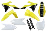 Mix & Match Plastic Kit With Lower Forks & Seat Cover for 18-25 Suzuki RMZ250, RMZ450