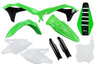 Mix & Match Plastic Kit With Lower Forks & Seat Cover for 17-20 Kawasaki KX250F