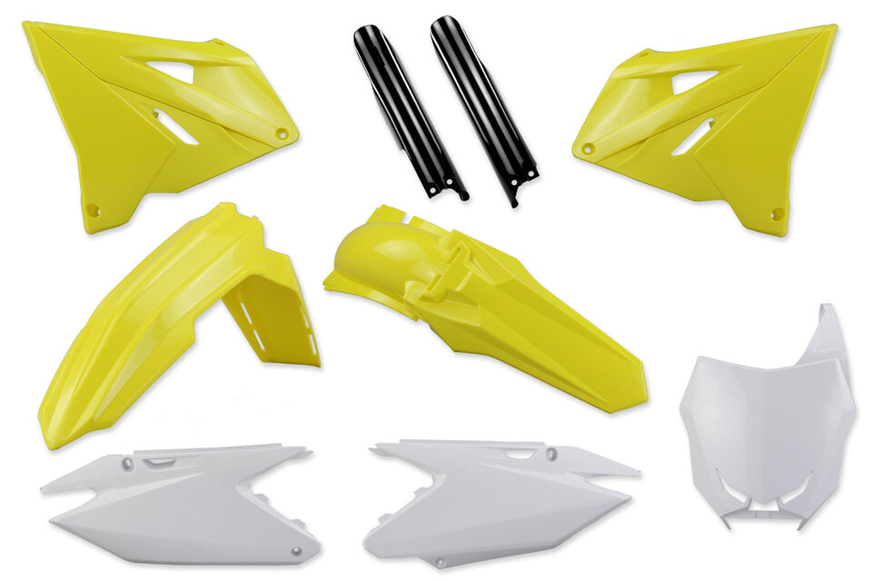 04-08 Suzuki RM125, RM250 dirt bike replacement Mix & Match Restyled Plastic Kit With Lower Forks