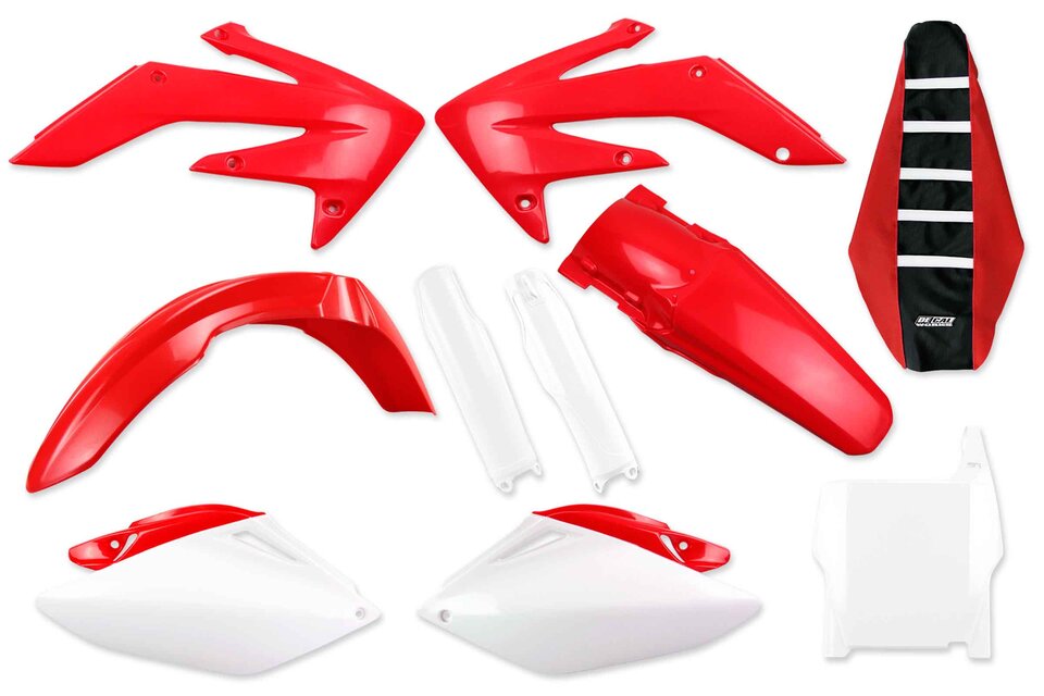 06-07 Honda CRF250 dirt bike replacement Mix & Match Plastic Kit With Lower Forks & Seat Cover
