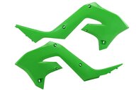 Polisport KX Green Restyled Radiator Shroud Set for 03-07 Kawasaki KX