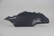 Left Side Polisport Nardo Grey Restyled Side Number Plates replacement plastics for 03-07 Kawasaki KX dirt bikes.