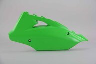 Right Side Polisport KX Green Restyled Side Number Plates replacement plastics for 03-07 Kawasaki KX dirt bikes.