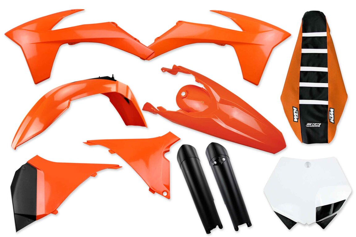 Mix & Match Plastic Kit With Lower Forks & Seat Cover for 11-12 KTM SX, SXF, XC, XCF