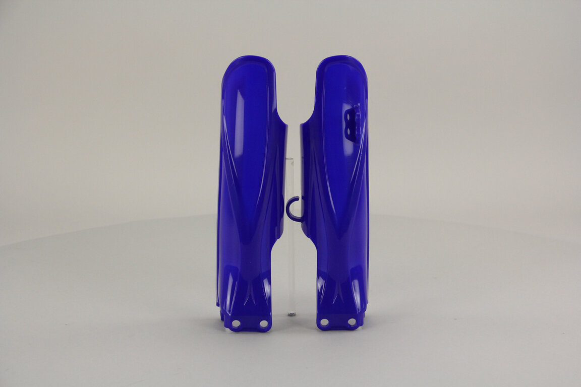 UFO Blue Lower Fork Guards replacement plastics for 19-25 Yamaha YZ85 dirt bikes 360 view