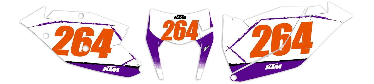 MX Graphics Dirt Bike DeCals KTM Sipes Retro Series Number Plates