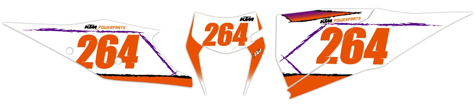 MX Graphics Dirt Bike DeCals KTM Sipes Retro Series Number Plates