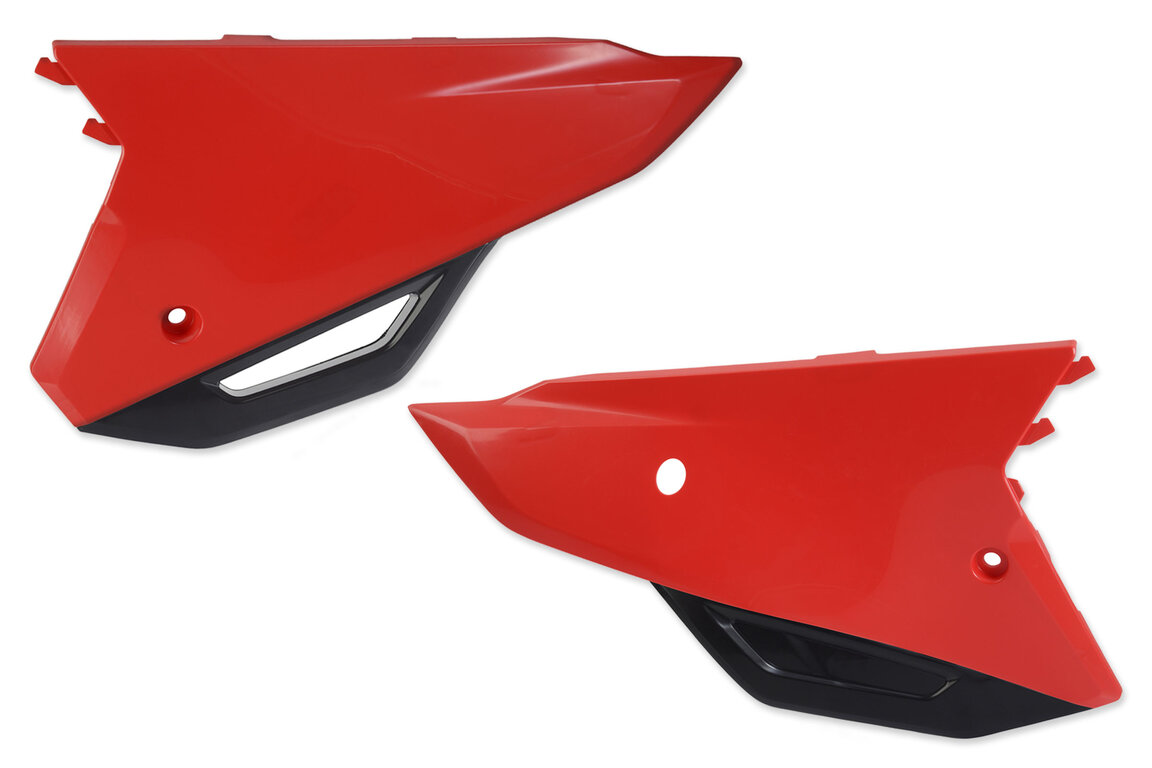 UFO Red / Black Side Number Plates for 21-24 Honda CRF250, CRF450