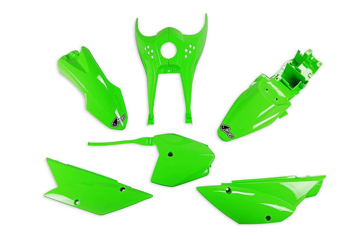 UFO Green Plastic Kit for 10-25 Kawasaki KLX110