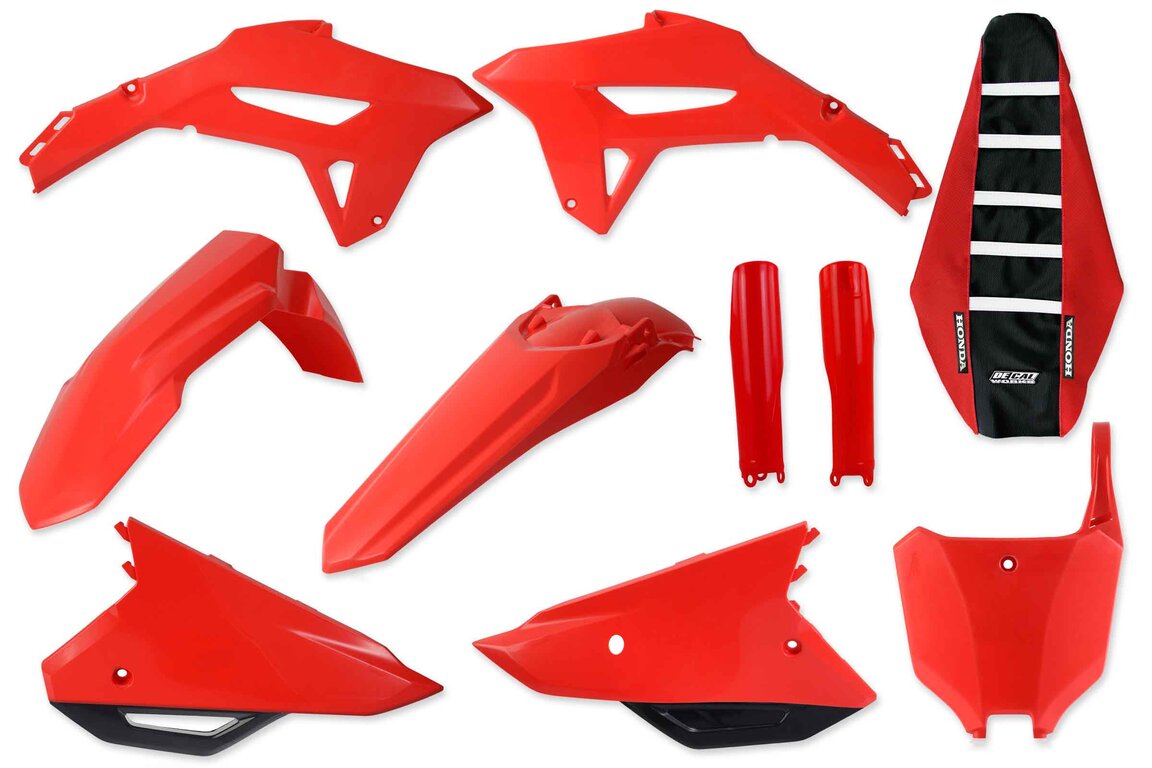 Mix & Match Plastic Kit With Lower Forks & Seat Cover for 21-24 Honda CRF250, CRF450