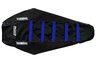 DeCal Works Black Black Blue with Yamaha logo Gripper Ribbed Seat Covers for 22-25 Yamaha YZ85