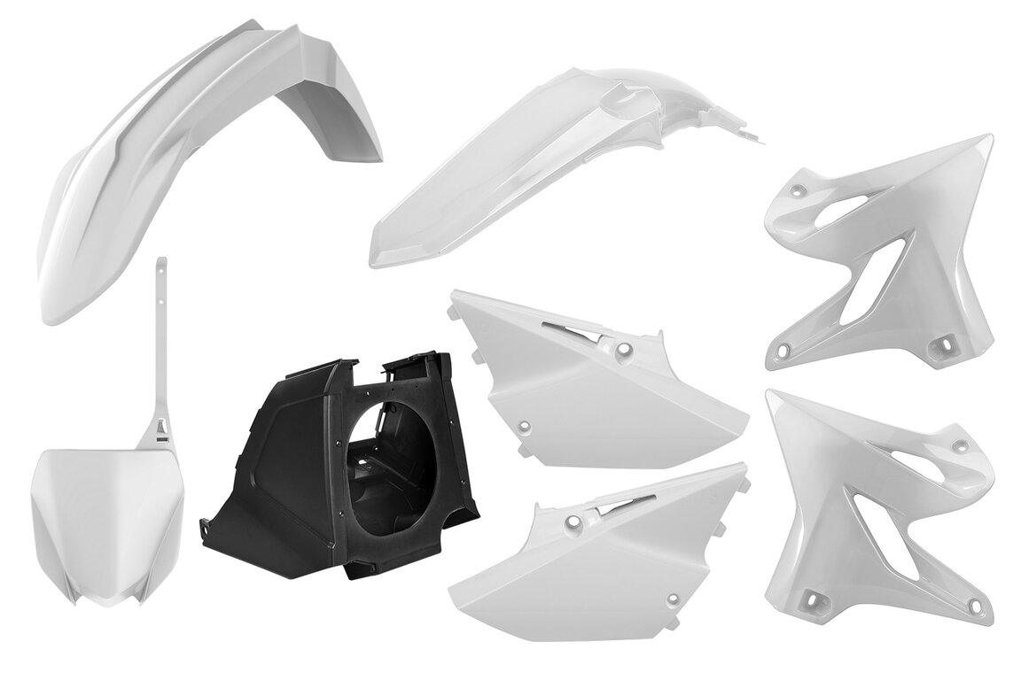 Polisport White YZF Style Restyled Plastic Kit for 02-21 Yamaha YZ125, YZ250