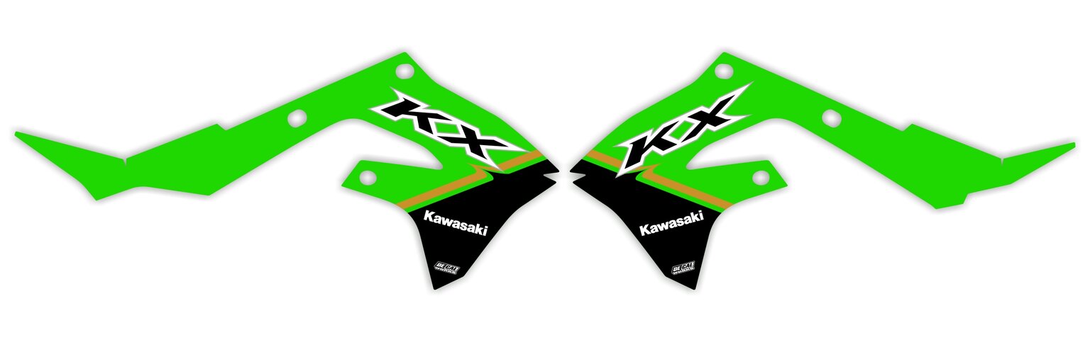 MX Graphics Dirt Bike Decals Kawasaki T-18 Ready Made Rad Kit